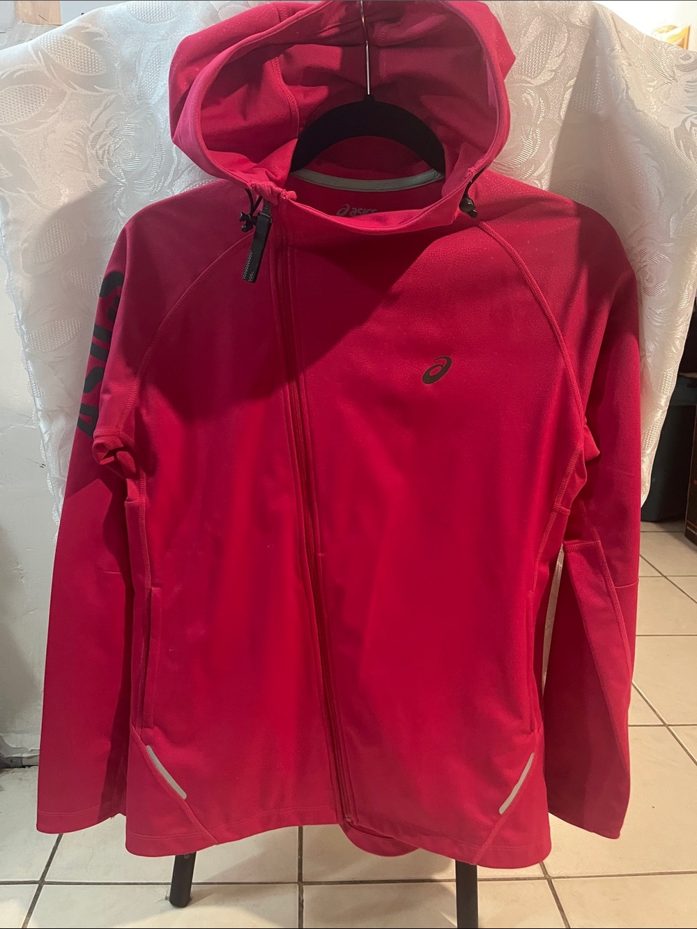 Asics Pink Hooded Athletic Jacket